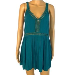 O'Neill Diamond Cutout Sleeveless Dress Casual Green Sundress Women’s Small